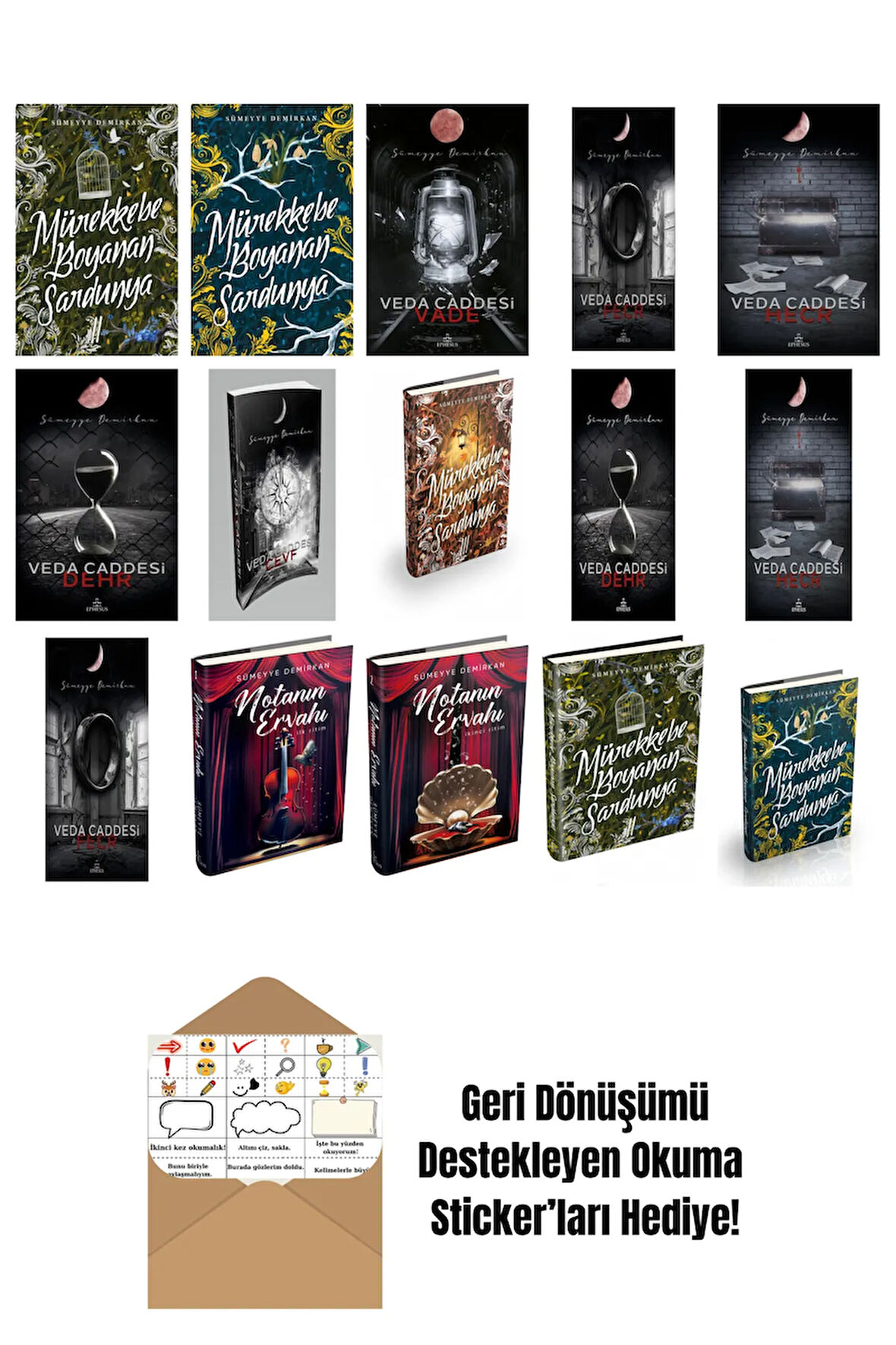 Sümeyye Demirkan 15 Kitap Seti + Okuma Sticker'ları