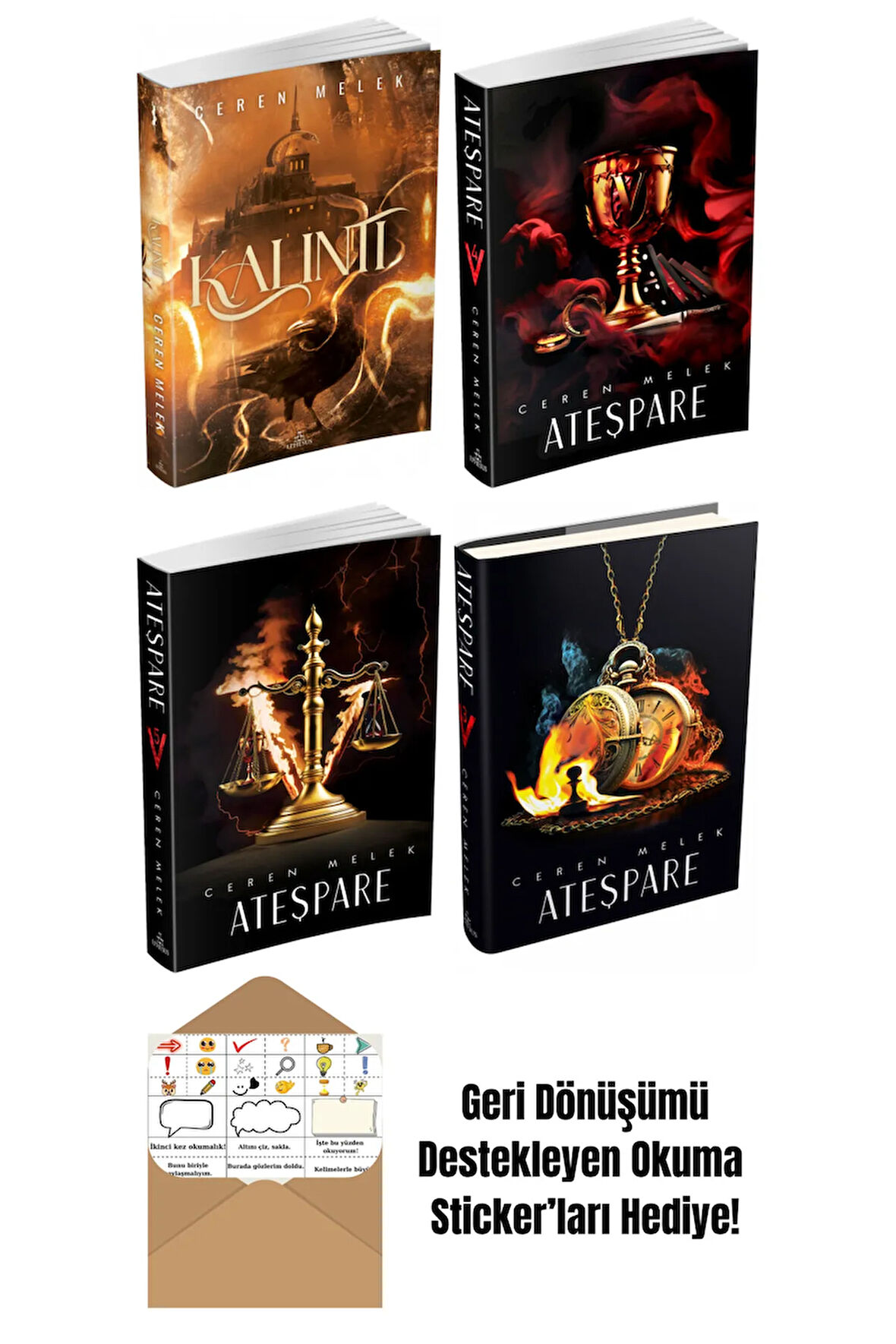 Ceren Melek 4 Kitap Seti + Okuma Sticker'ları