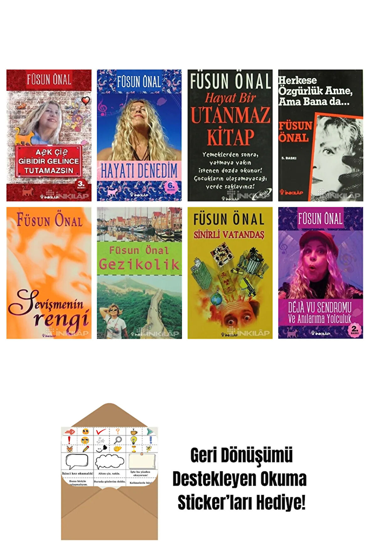 Füsun Önal 8 Kitap Seti + Okuma Sticker'ları