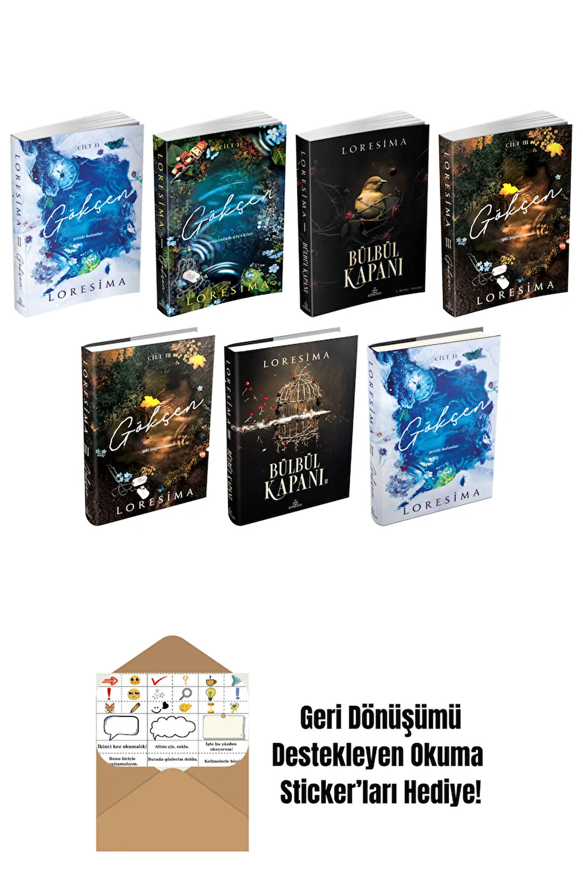 Loresima 7 Kitap Seti + Okuma Sticker'ları