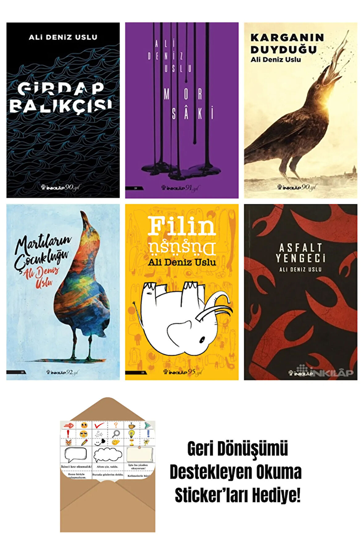 Ali Deniz Uslu 6 Kitap Seti + Okuma Sticker'ları