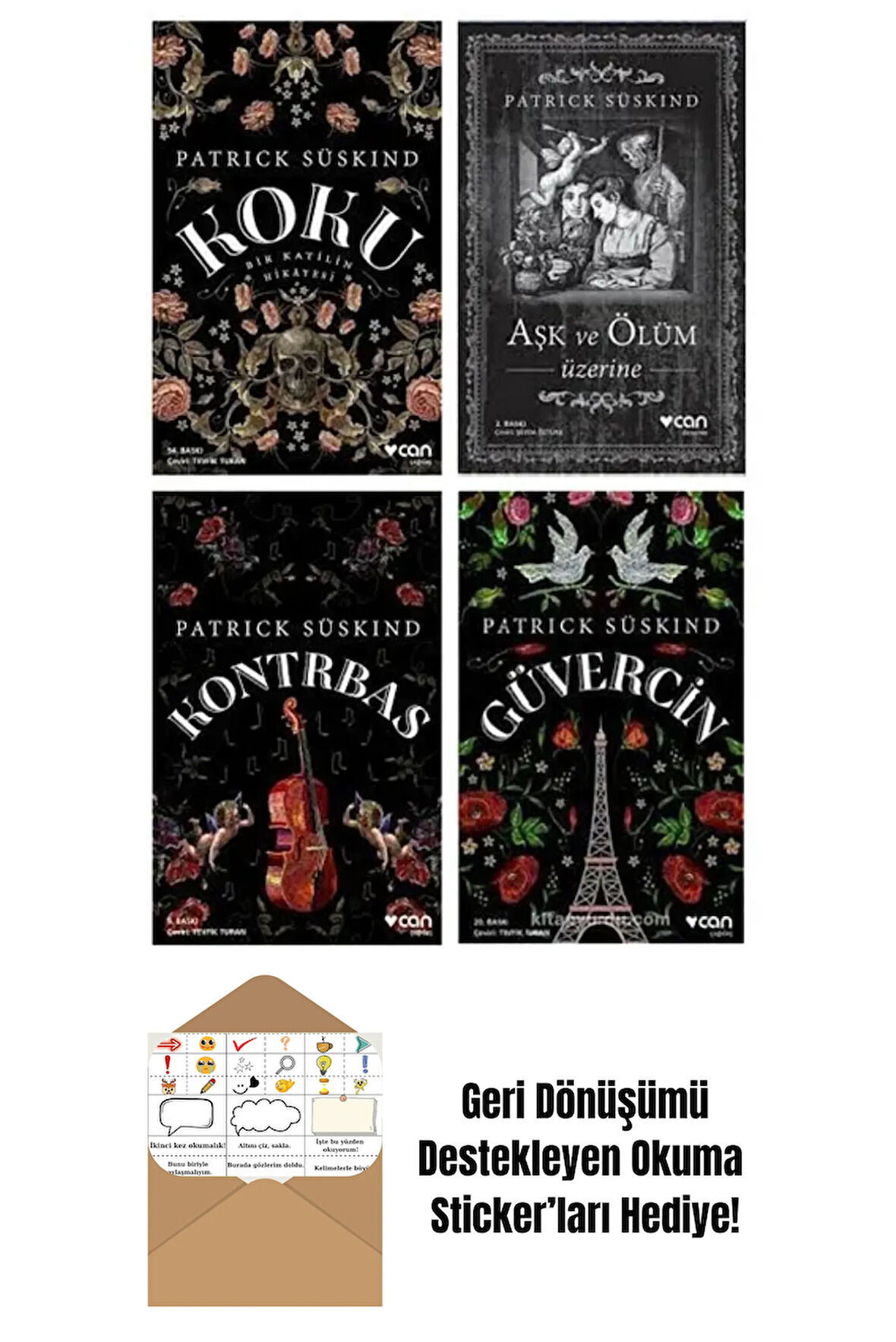 Patrick Süskind 4 Kitap Set + Okuma Sticker'ları