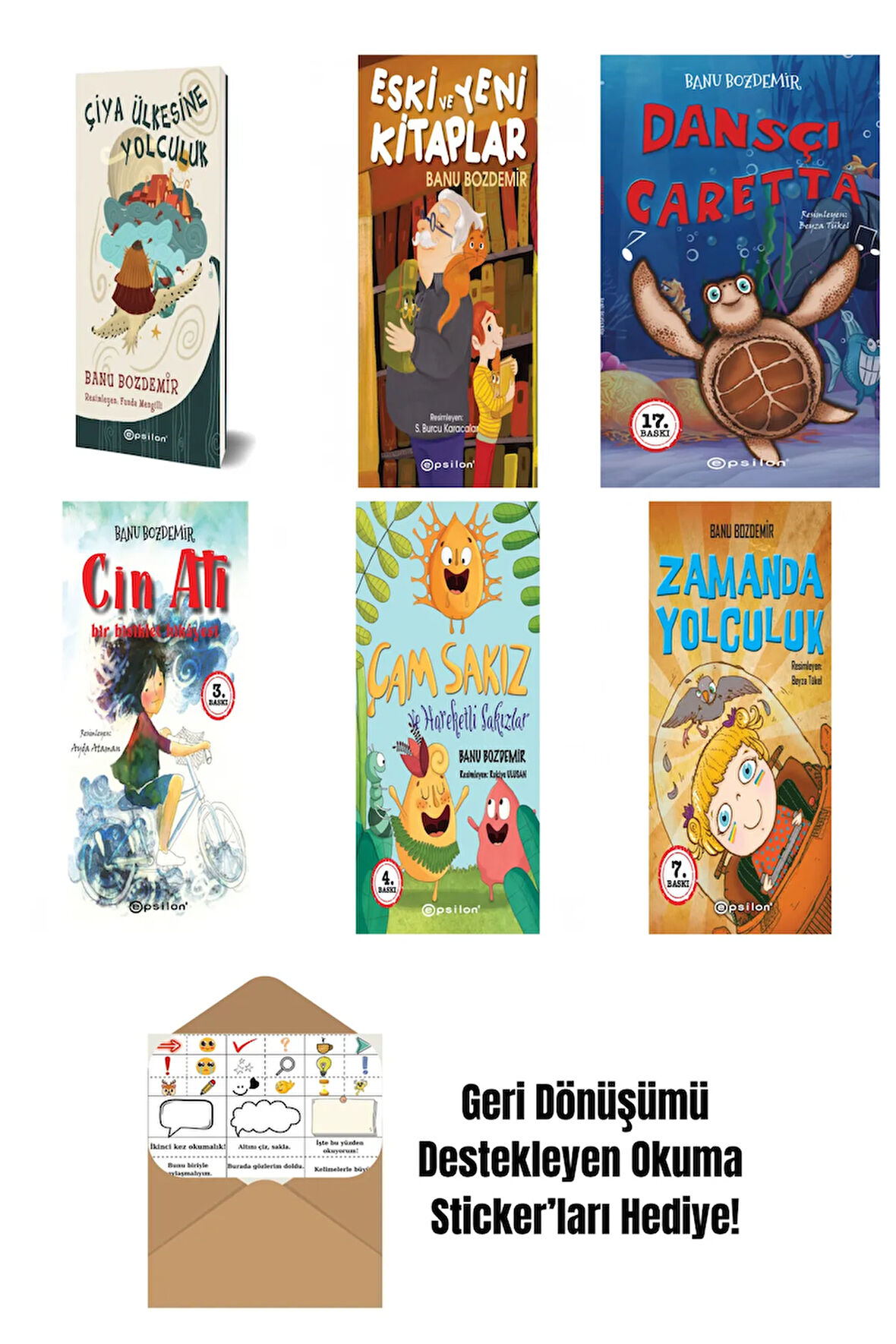 Banu Bozdemir 6 Kitap Seti + Okuma Sticker'ları