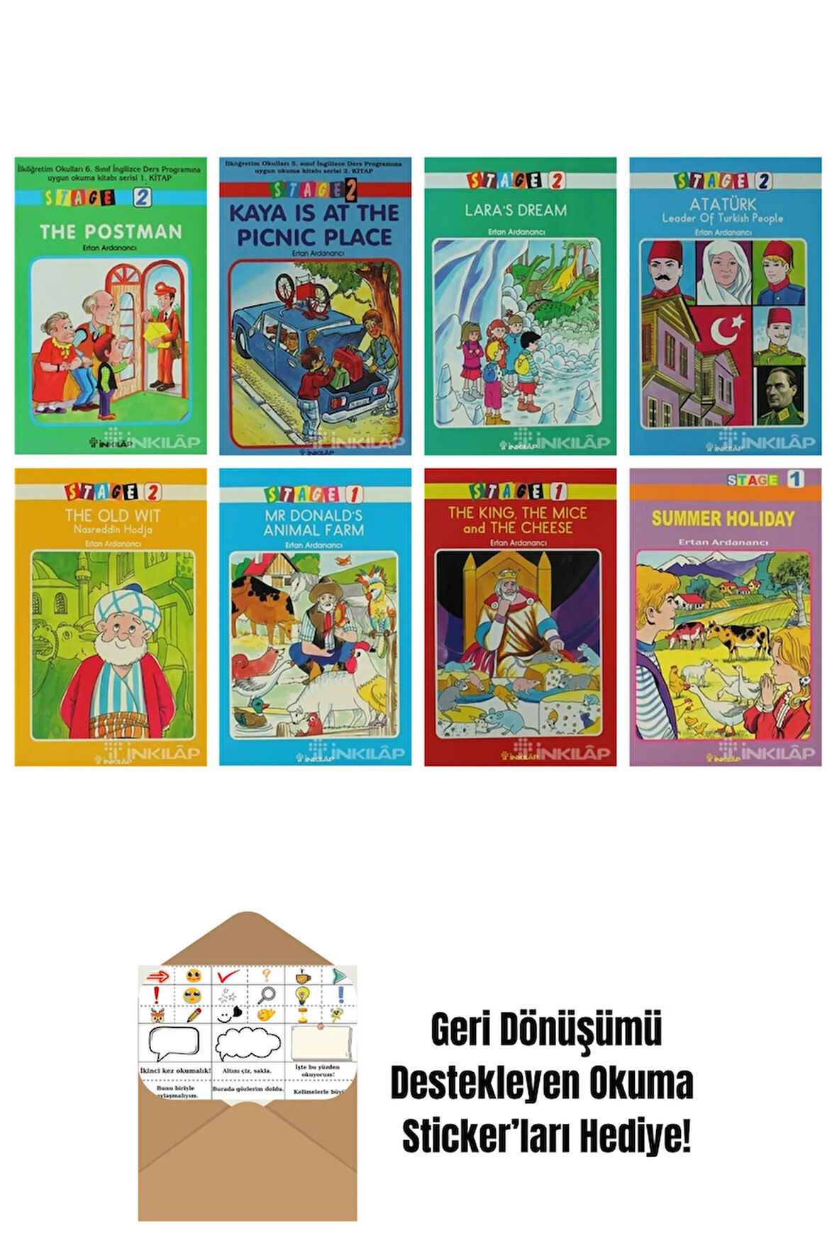 Ertan Ardanancı 8 Kitap Seti + Okuma Sticker'ları