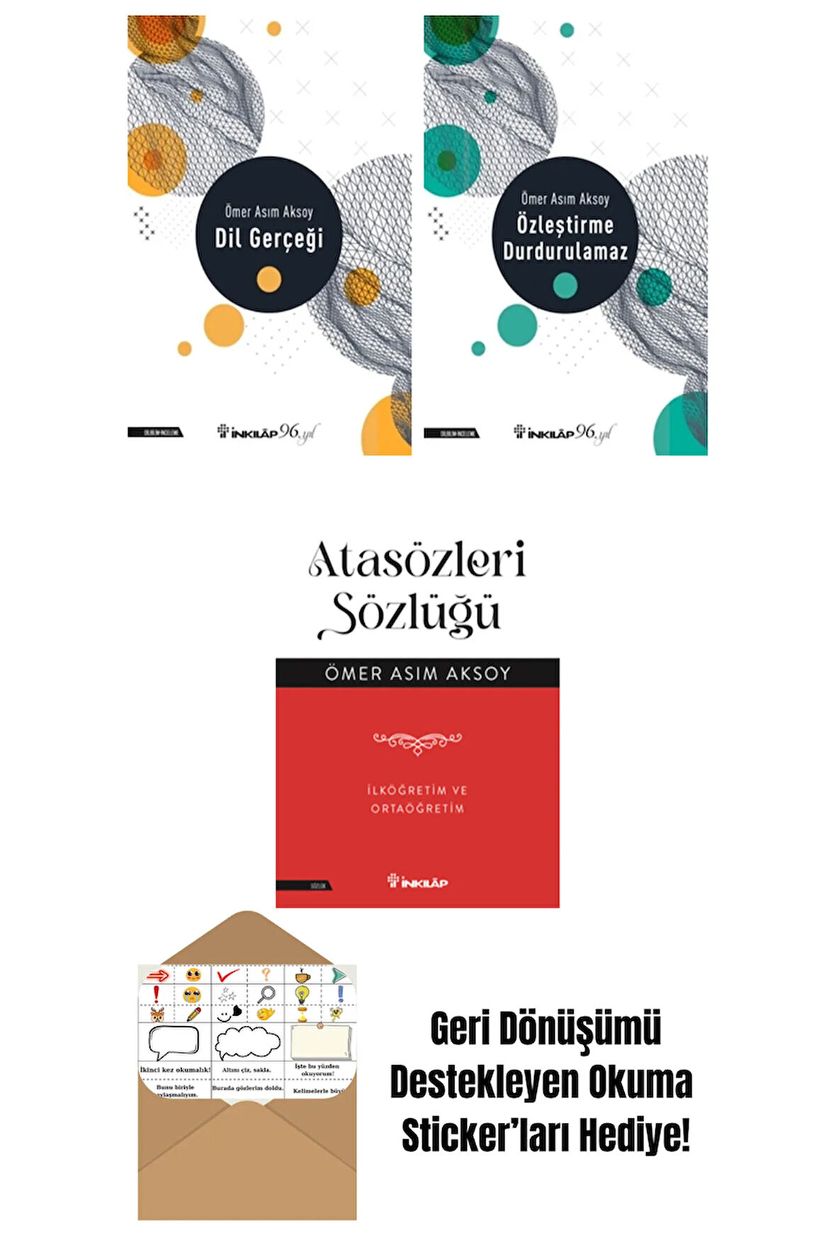Ömer Asım Aksoy 3 Kitap Seti + Okuma Sticker'ları