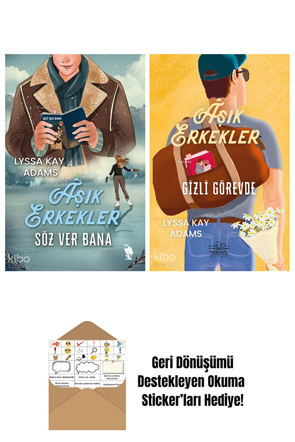 Lyssa Kay Adams 2 Kitap Seti + Okuma Sticker'ları