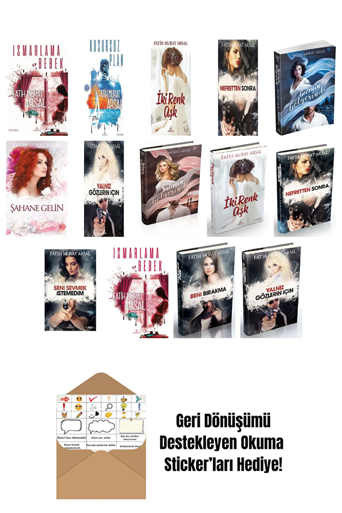 Fatih Murat Arsal 14 Kitap Seti + Okuma Sticker'ları