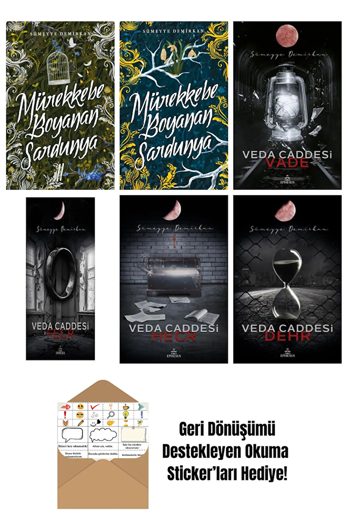 Sümeyye Demirkan 6 Kitap Seti + Okuma Sticker'ları