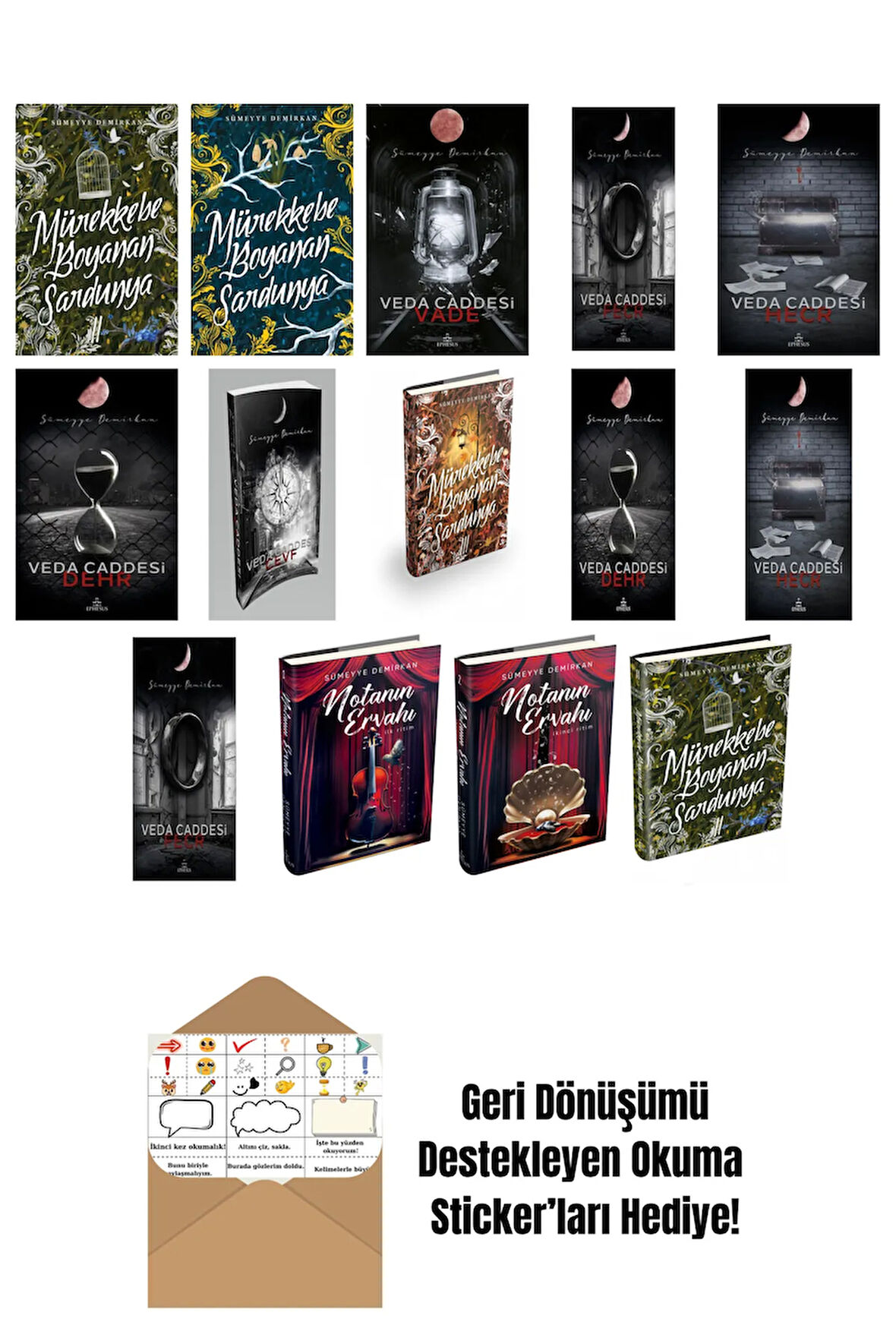 Sümeyye Demirkan 14 Kitap Seti + Okuma Sticker'ları