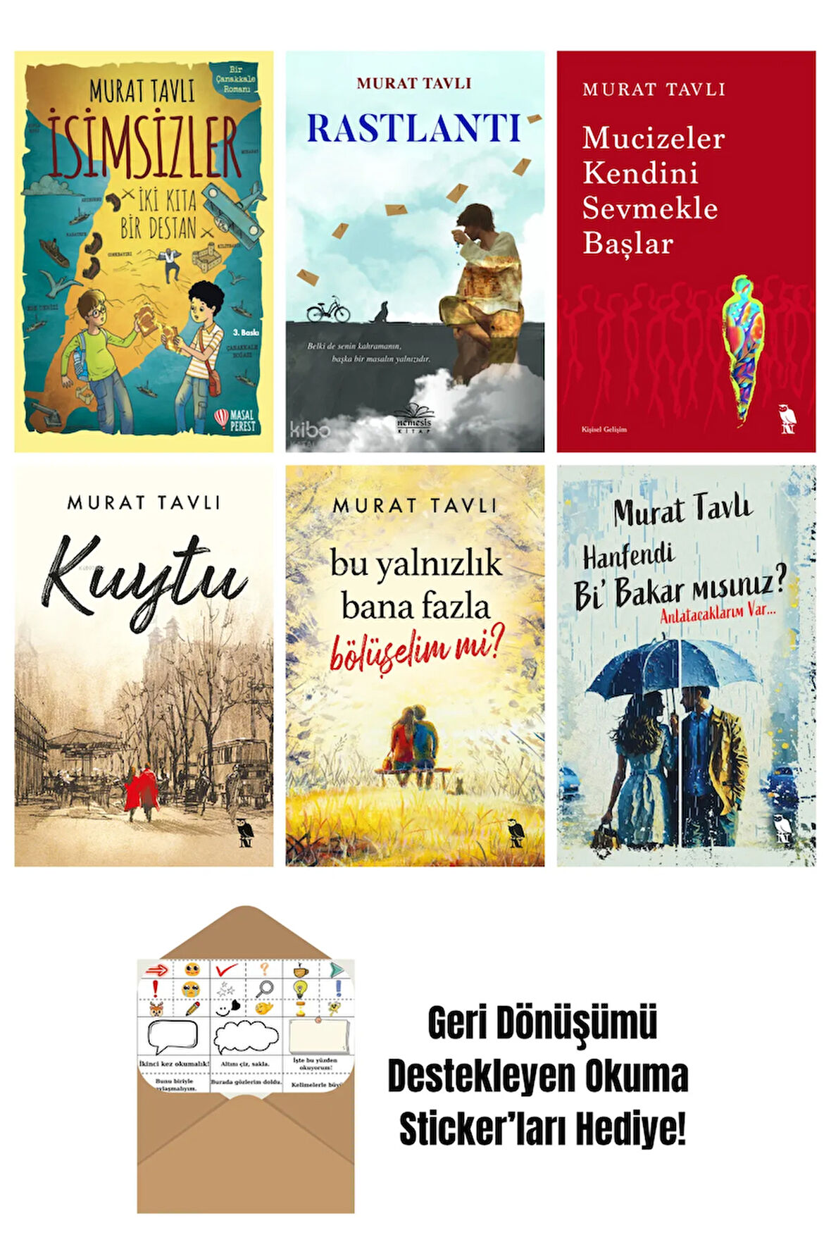 Murat Tavlı 6 Kitap Seti + Okuma Sticker'ları