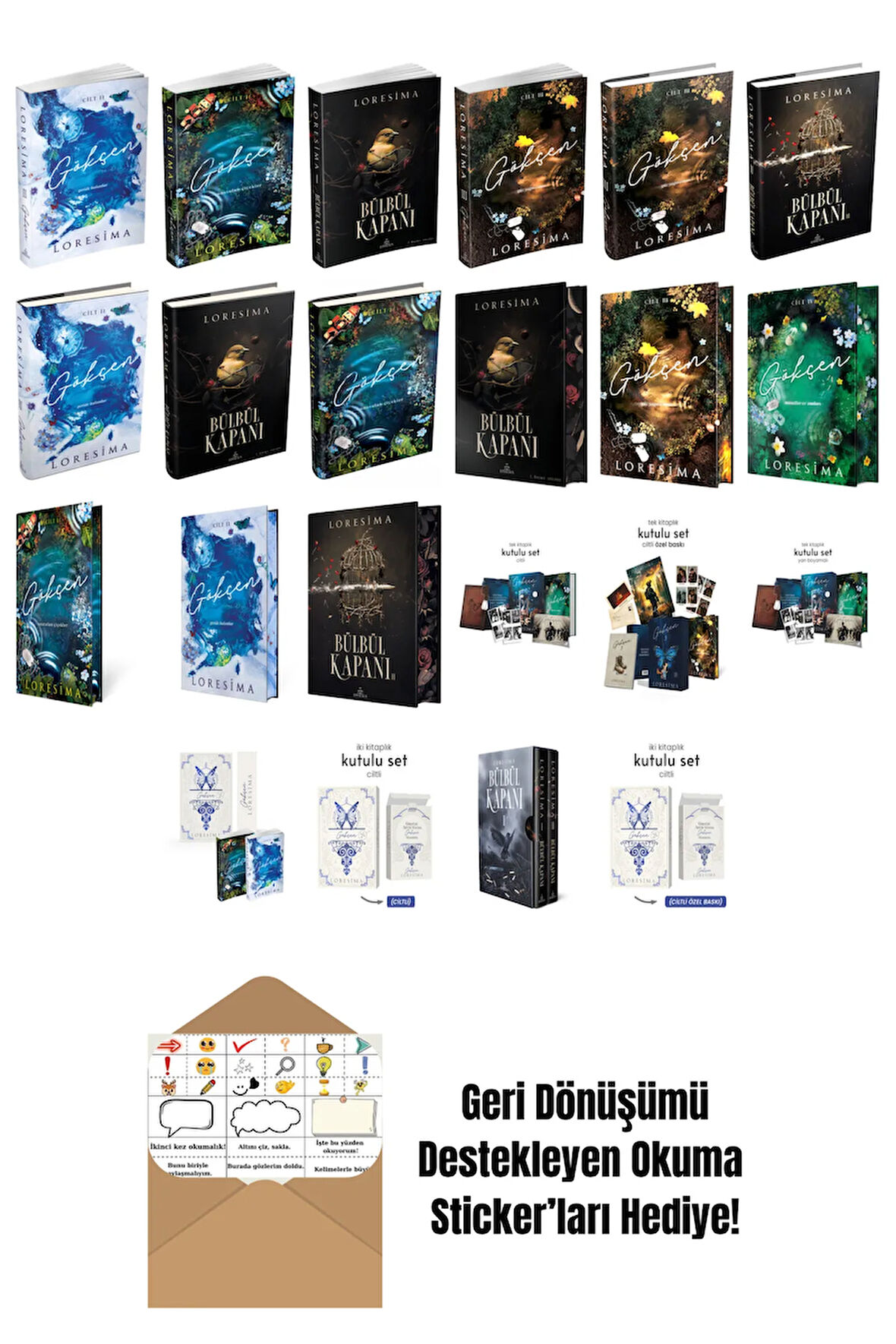 Loresima 22 Kitap Seti + Okuma Sticker'ları