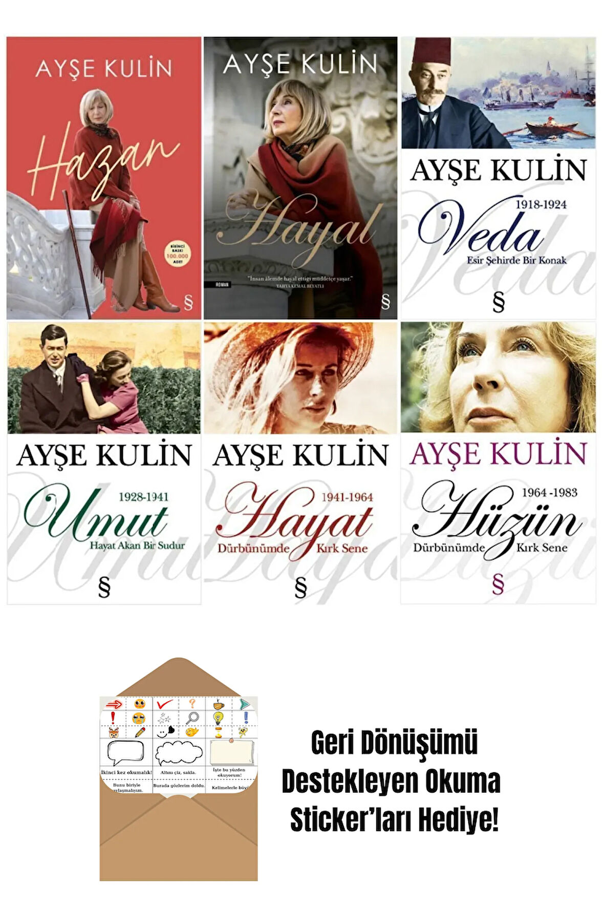 Ayşe Kulin Otobiyografi Seti 6 Kitap + Okuma Sticker'ları