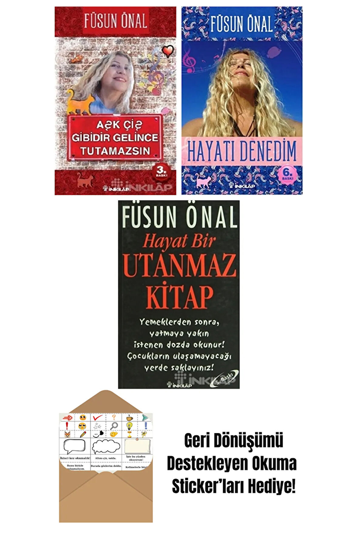 Füsun Önal 3 Kitap Seti + Okuma Sticker'ları