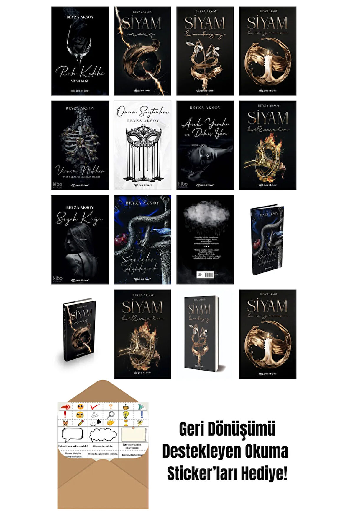 Beyza Aksoy 16 Kitap Seti + Okuma Sticker'ları