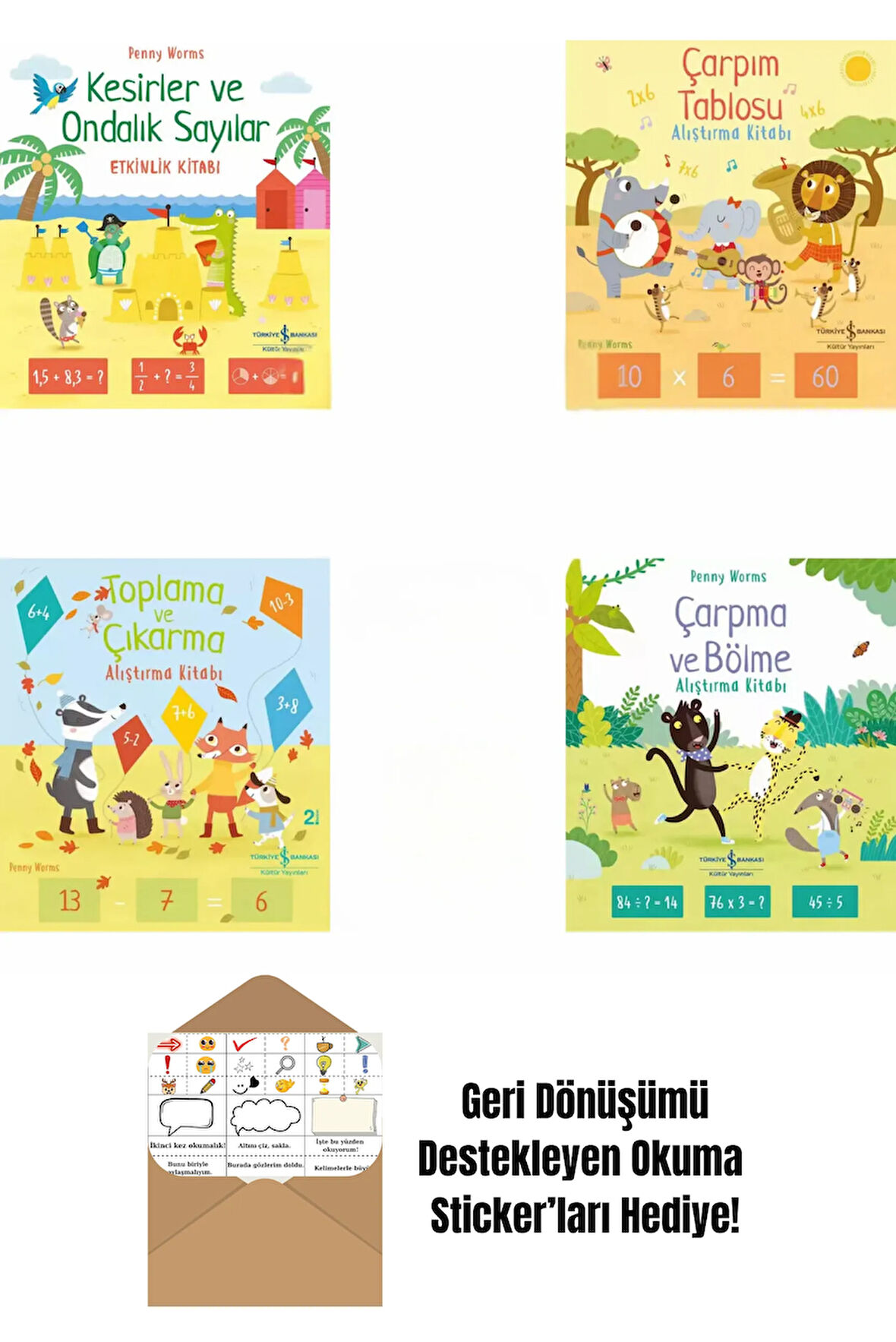 Kesirler ve Ondalık Sayılar - Toplama ve Çıkarma + Okuma Sticker'ları