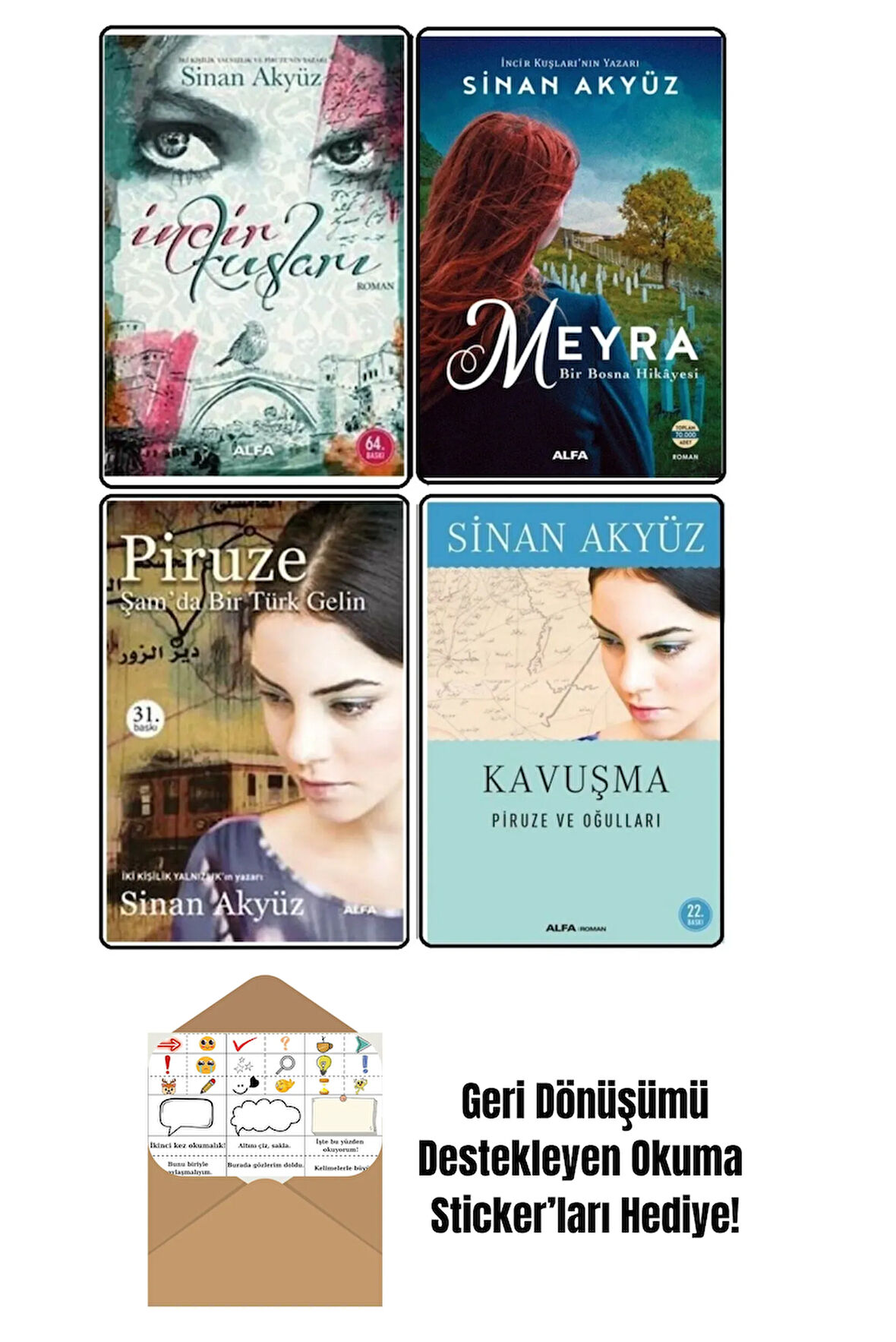 Sinan Akyüz 4'lü + Okuma Sticker'ları