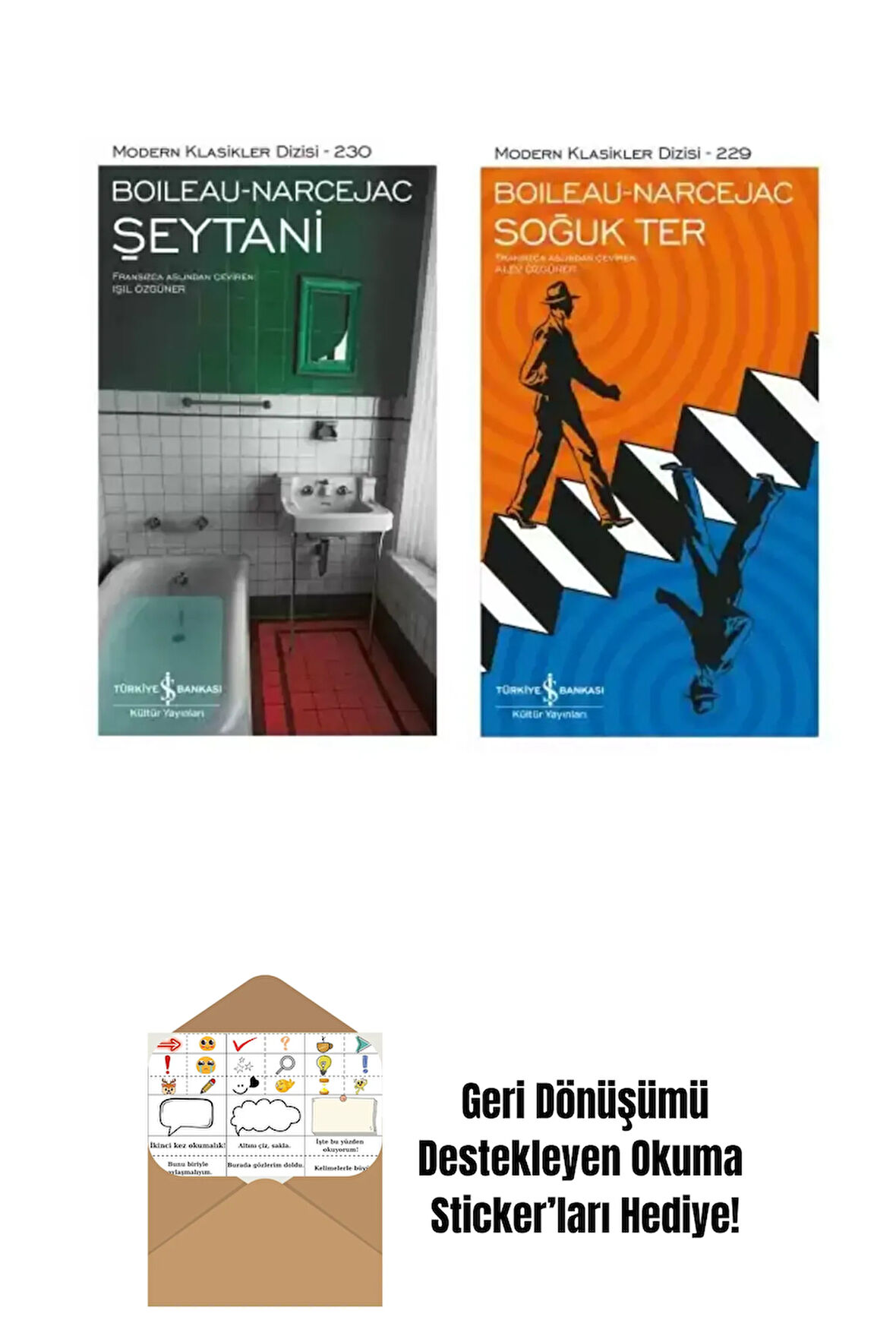 Boileau-Narcejac 2 Kitap Set + Okuma Sticker'ları