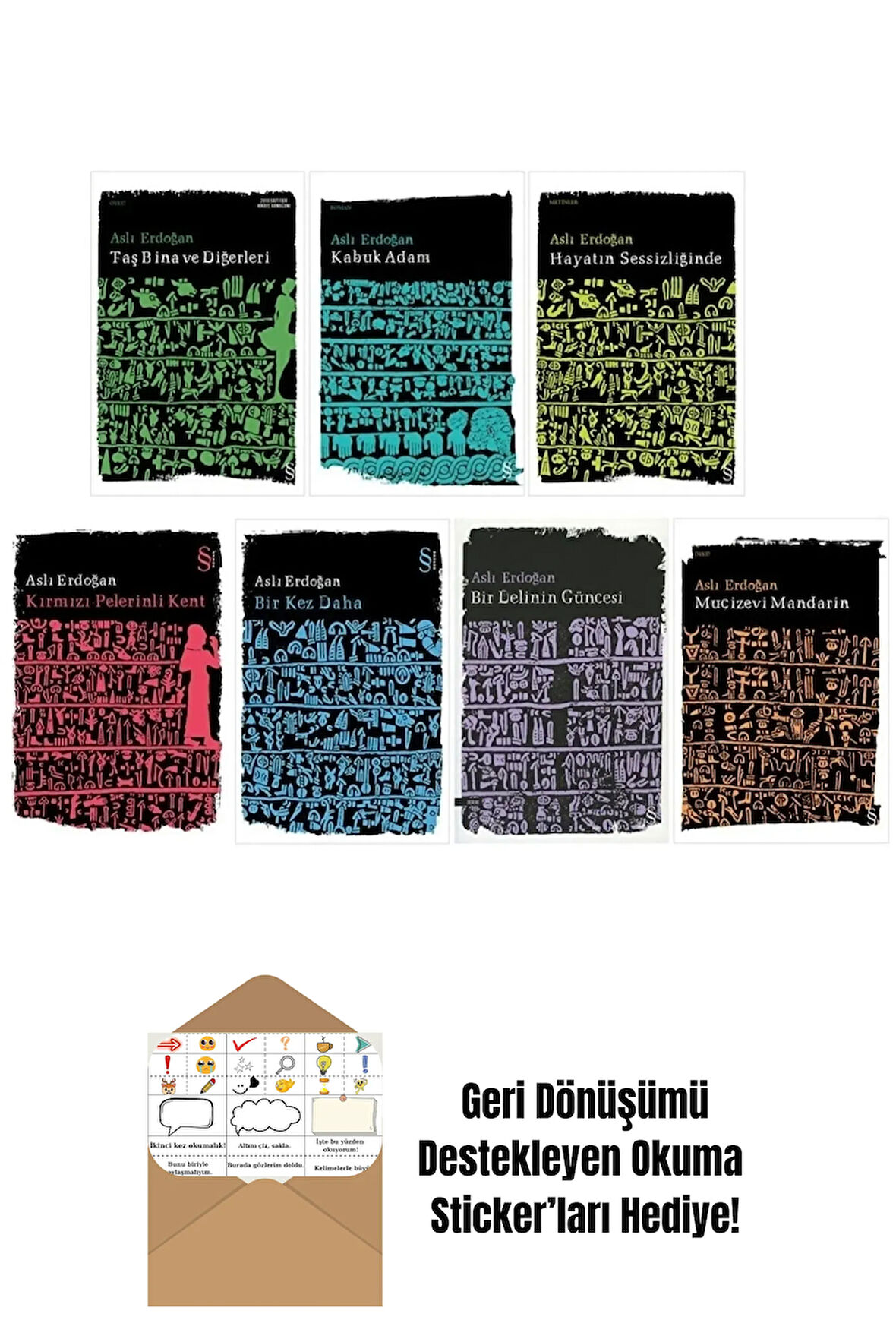 Aslı Erdoğan 7 Kitap Set + Okuma Sticker'ları