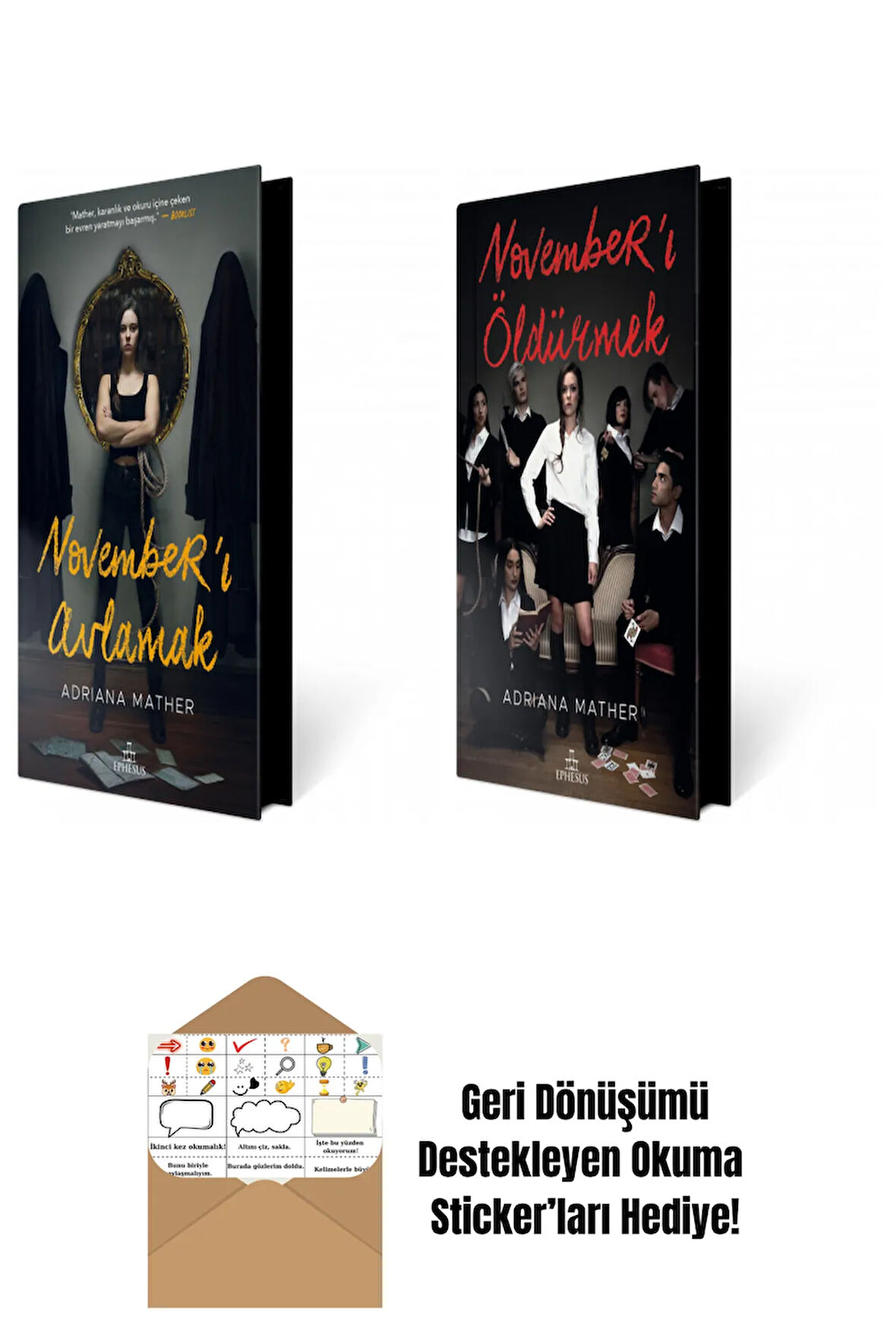 Adriana Mather 2 Kitap Seti + Okuma Sticker'ları