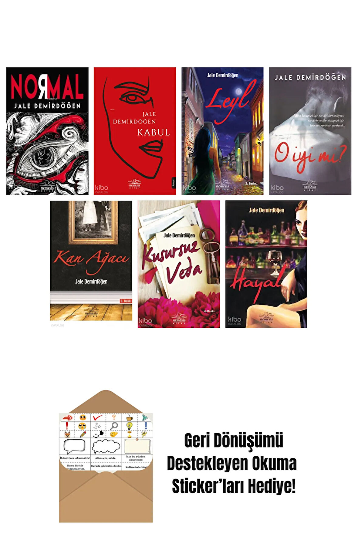Jale Demirdögen 7 Kitap Seti + Okuma Sticker'ları