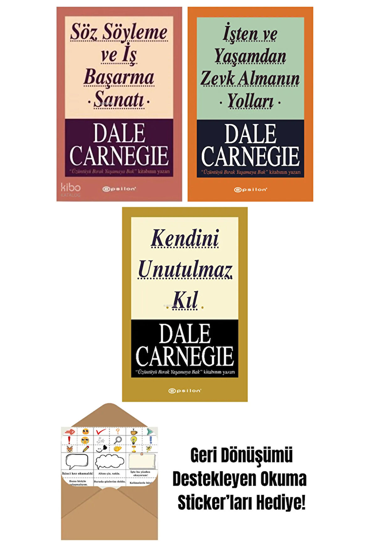 Dale Carnegie 3 Kitap Seti + Okuma Sticker'ları