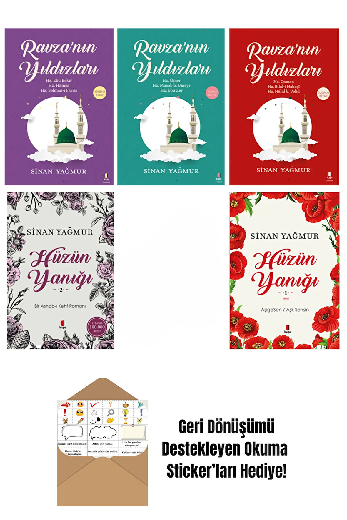 Sinan Yağmur Ravzanın Yıldızları 5 Kitap Set + Okuma Sticker'ları