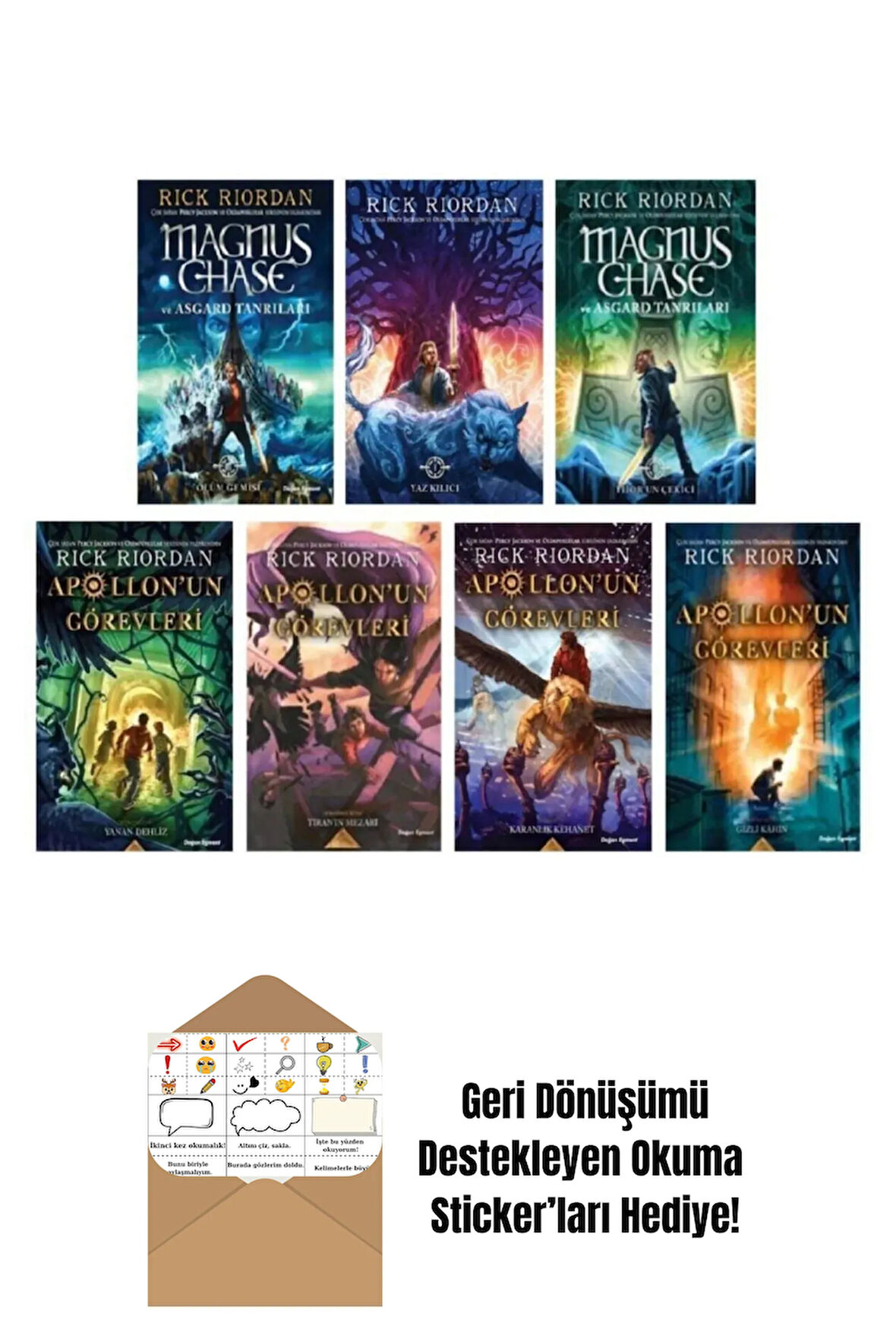 Apollonun Görevleri Magnus Chase Ve Asgard Tanrıları Seti 7 Kitap + Okuma Sticker'ları