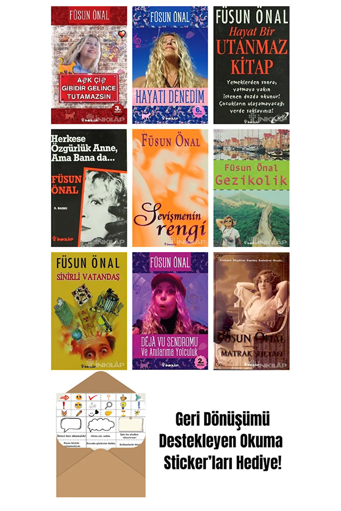 Füsun Önal 9 Kitap Seti + Okuma Sticker'ları