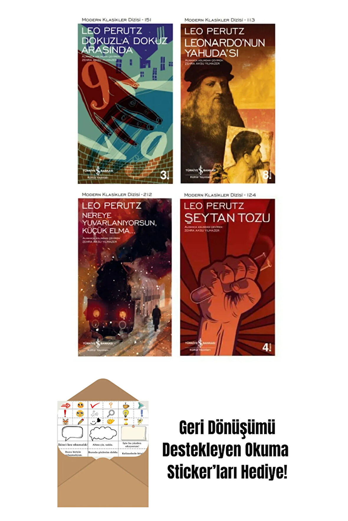 Leo Perutz 4 Kitap Set + Okuma Sticker'ları