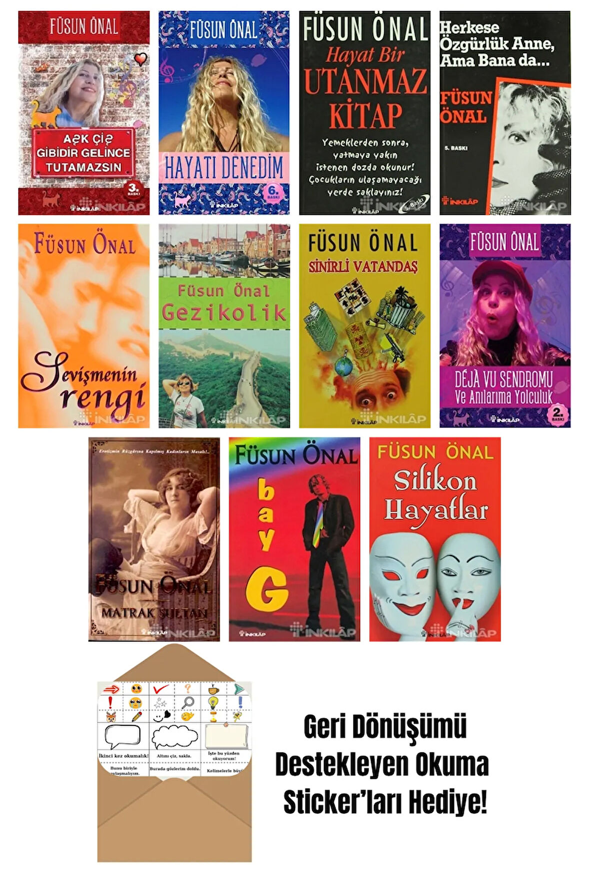 Füsun Önal 11 Kitap Seti + Okuma Sticker'ları