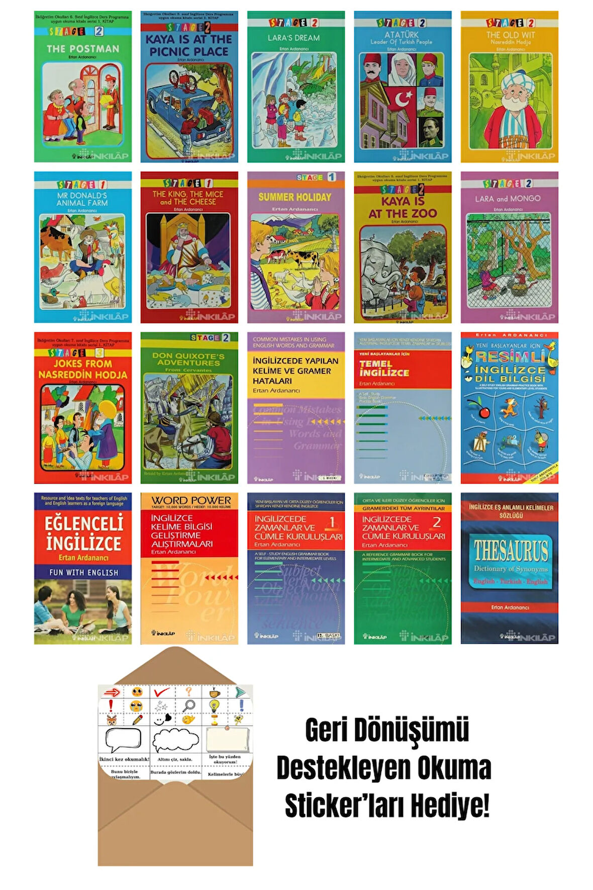 Ertan Ardanancı 20 Kitap Seti + Okuma Sticker'ları