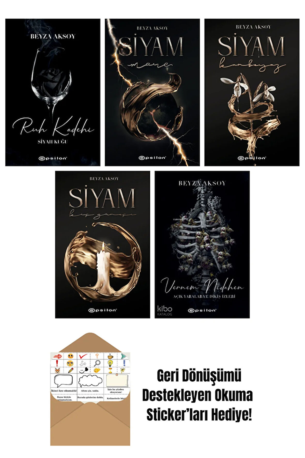 Beyza Aksoy 5 Kitap Seti + Okuma Sticker'ları
