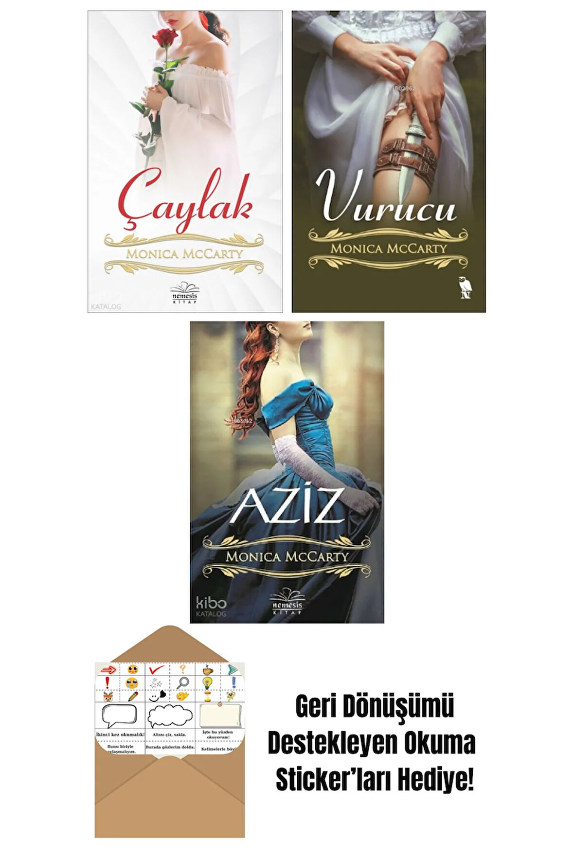 Monica McCarty 3 Kitap Seti + Okuma Sticker'ları