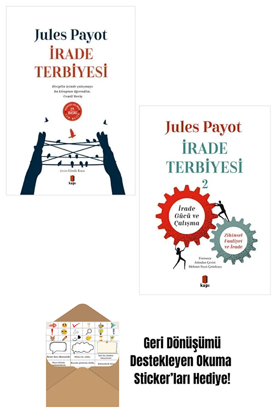 İrade Terbiyesi 2 Kitap Set - Jules Payot + Okuma Sticker'ları