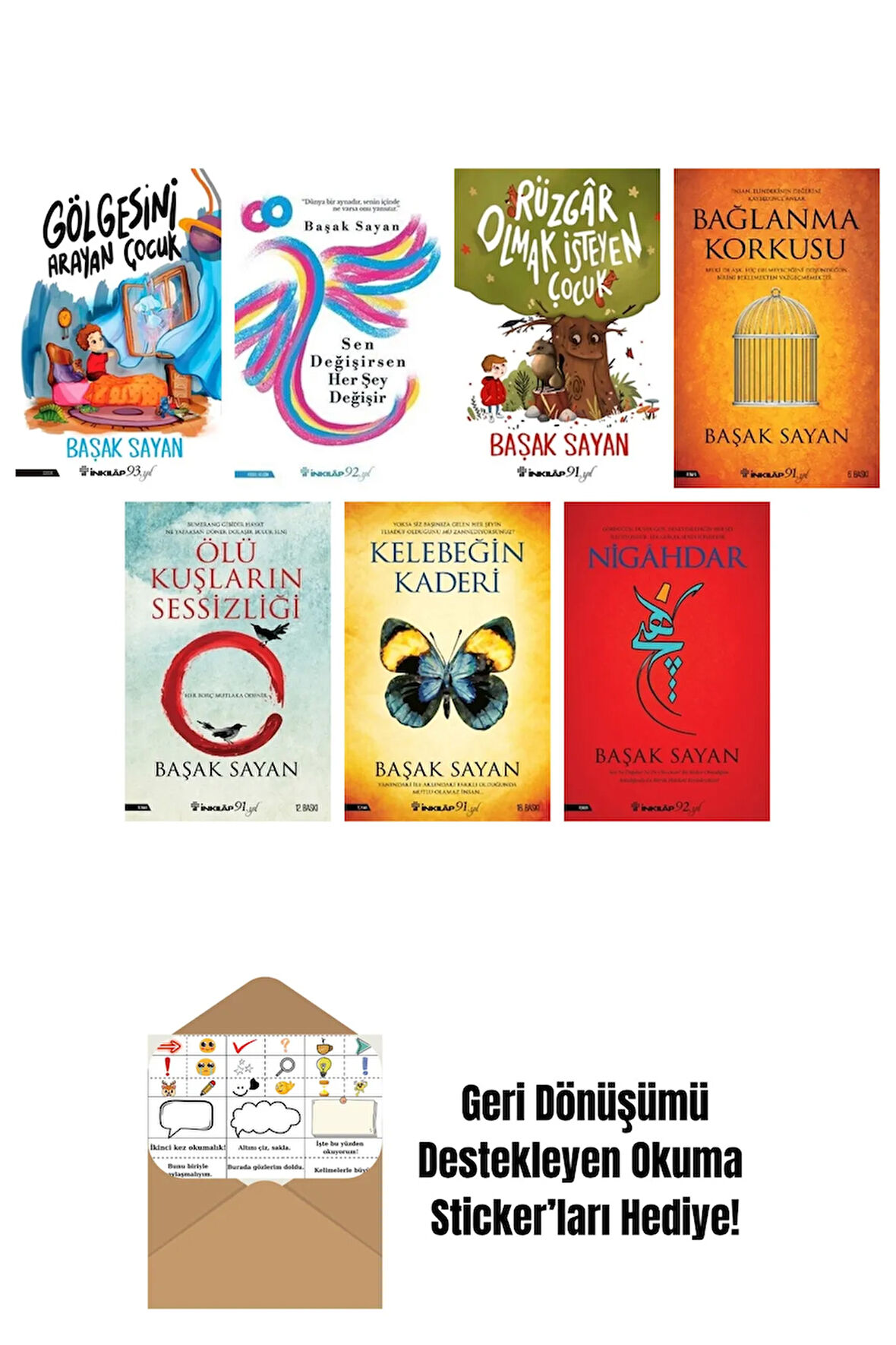 Başak Sayan 7 Kitap Seti + Okuma Sticker'ları
