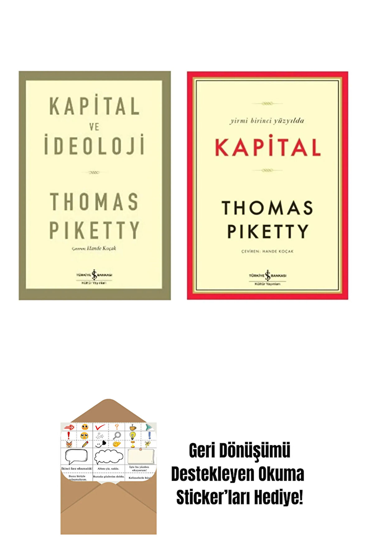 Yirmi Birinci Yüzyılda Kapital - Kapital ve İdeoloji + Okuma Sticker'ları
