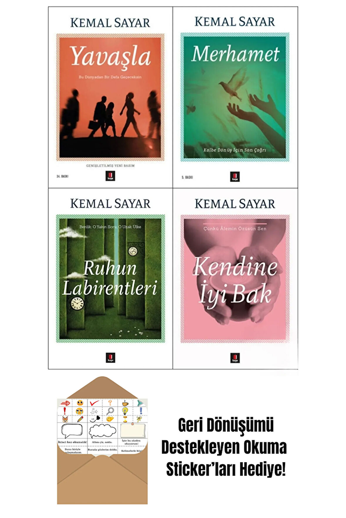 Kemal Sayar 4 Kitap Set + Okuma Sticker'ları