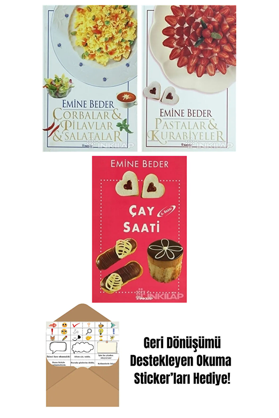 Emine Beder 3 Kitap Seti + Okuma Sticker'ları