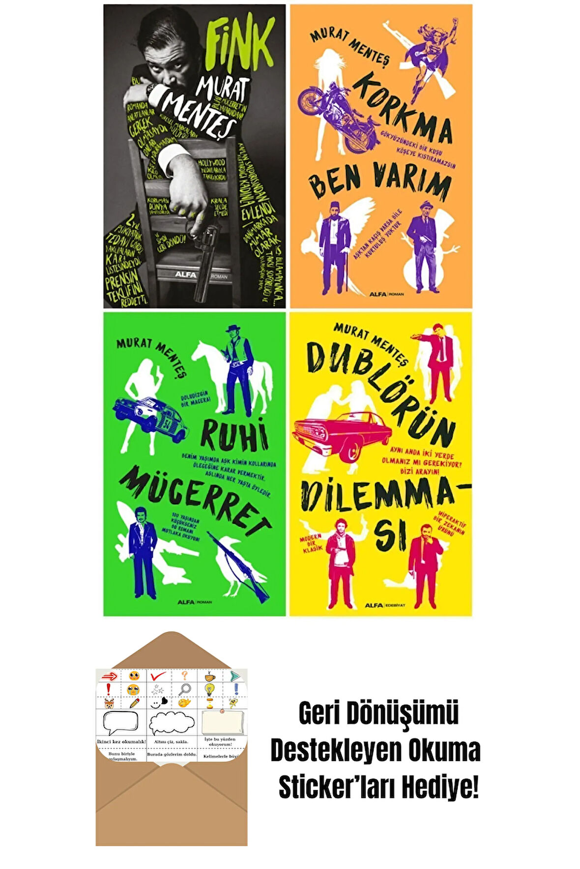 Murat Menteş 4 Kitap Set + Okuma Sticker'ları