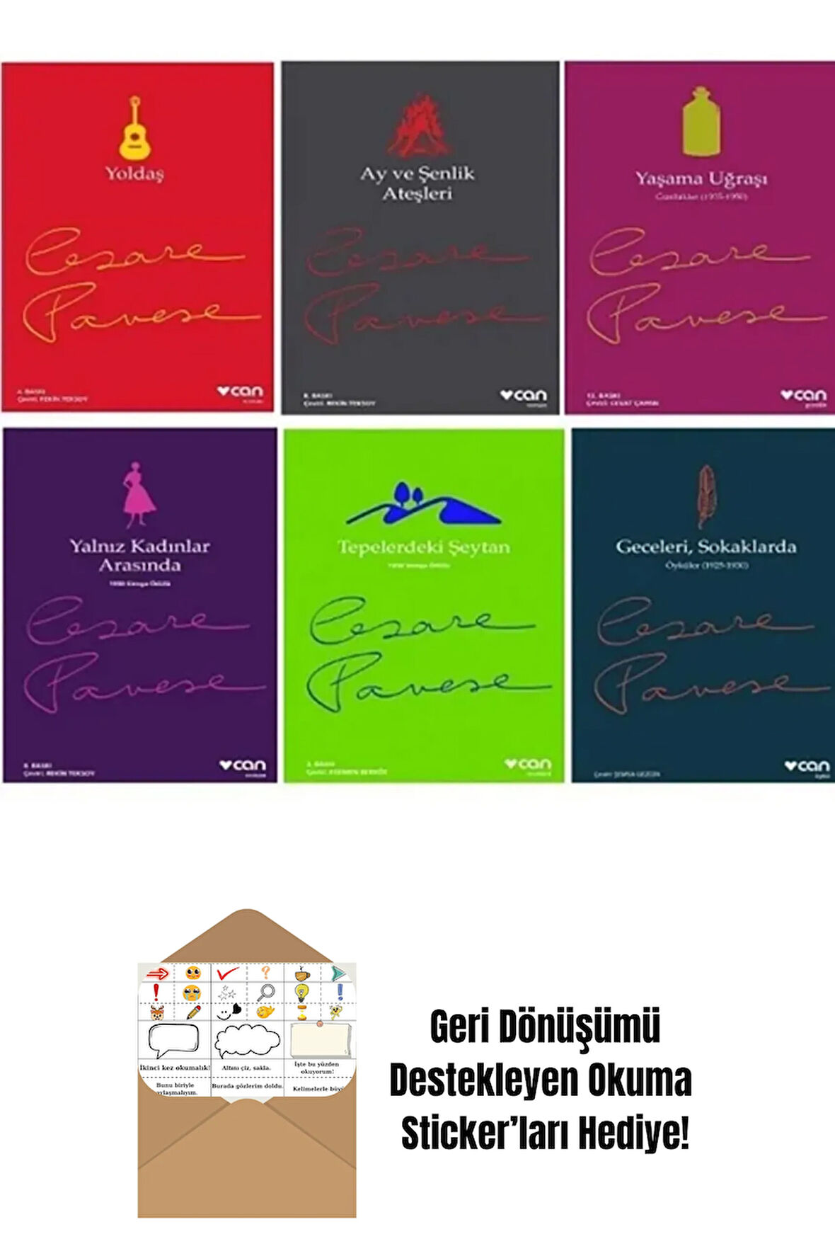 Cesare Pavese 6 Kitap Set + Okuma Sticker'ları