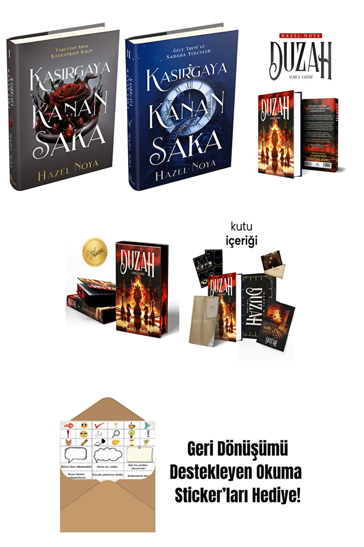 HAZEL NOYA 5 Kitap Seti + Okuma Sticker'ları