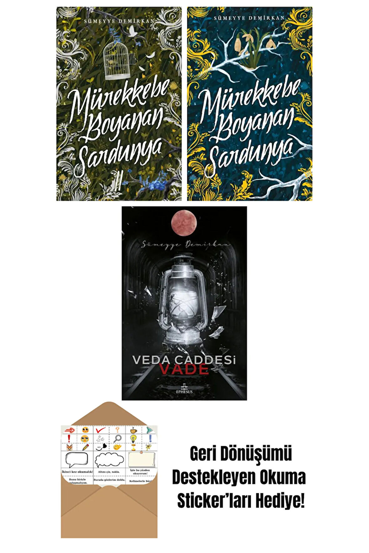 Sümeyye Demirkan 3 Kitap Seti + Okuma Sticker'ları