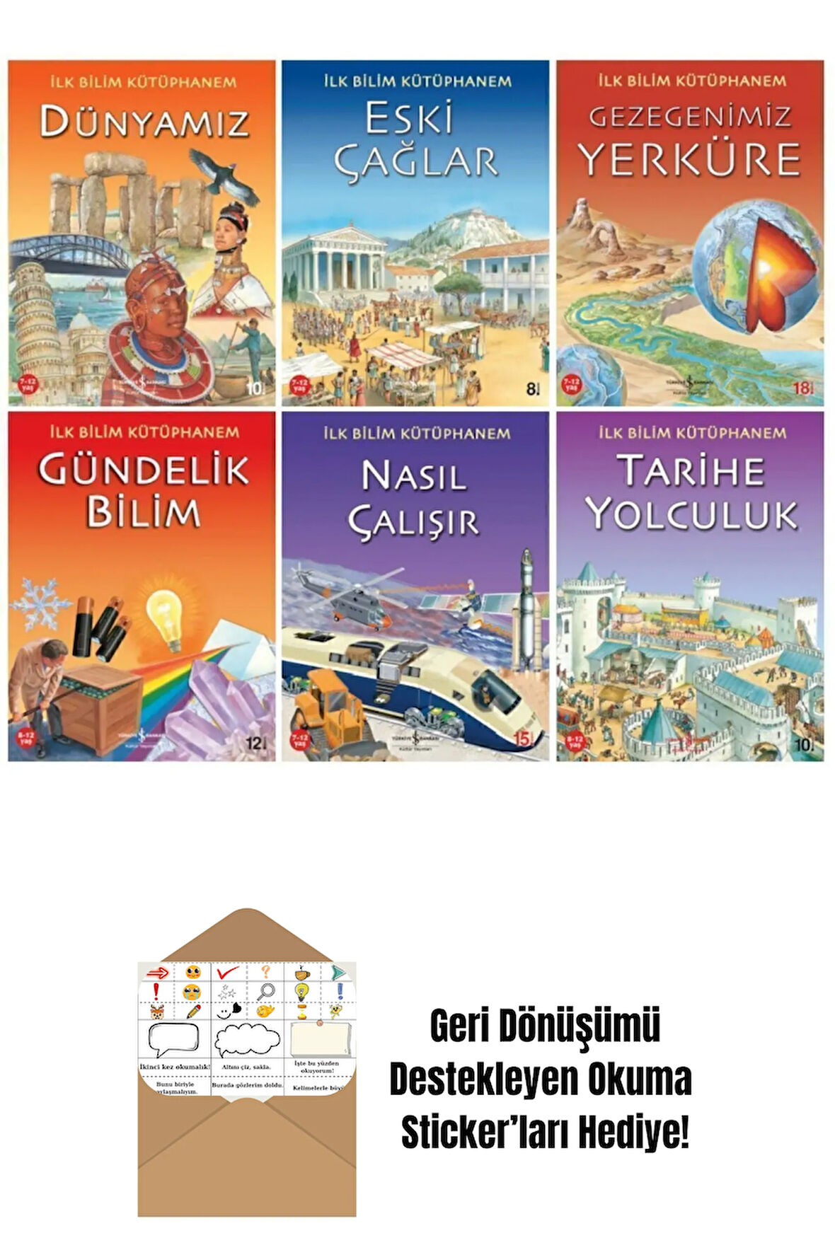 İlk Bilim Kütüphanem 6 Kitap Set + Okuma Sticker'ları