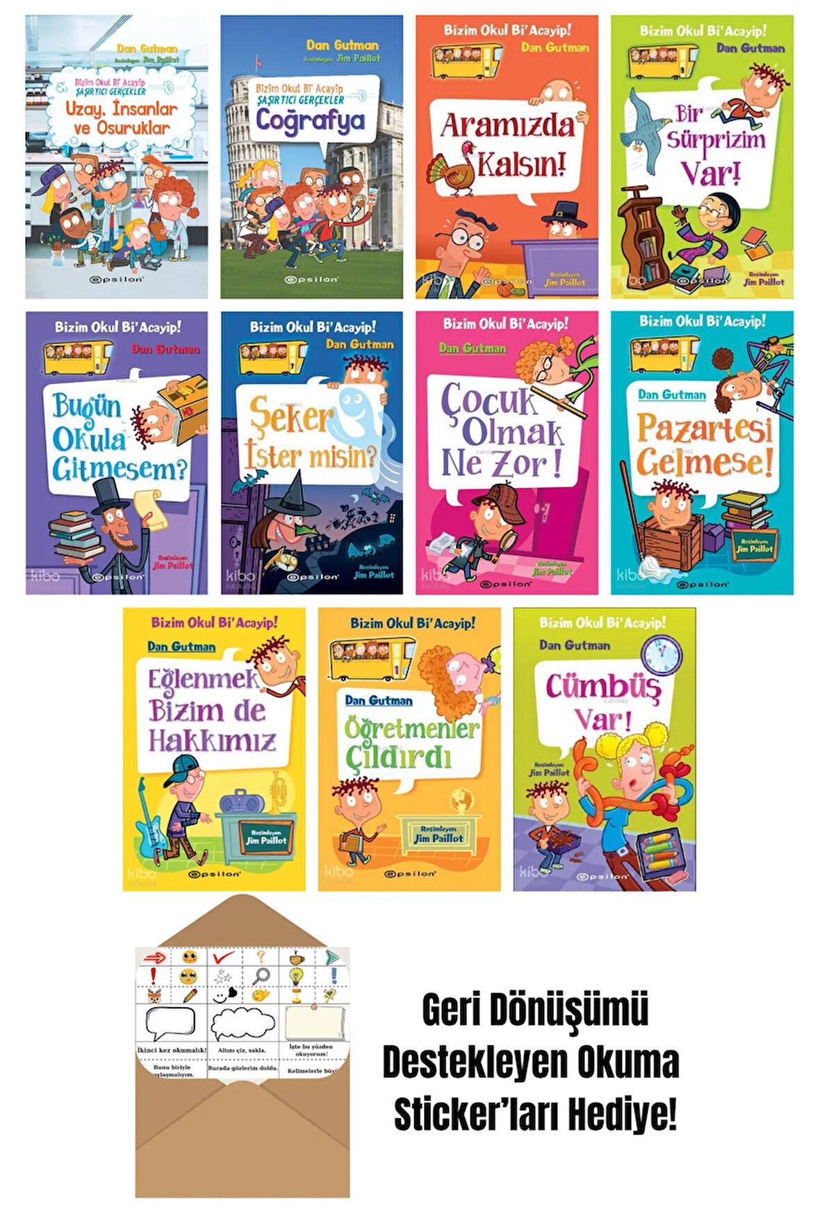 Dan Gutman 11 Kitap Seti + Okuma Sticker'ları