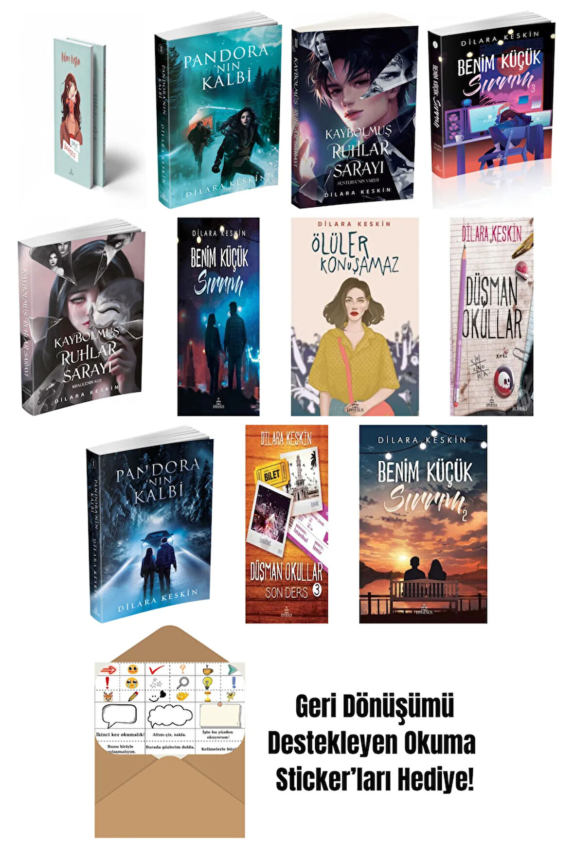Dilara Keskin 11 Kitap Seti + Okuma Sticker'ları