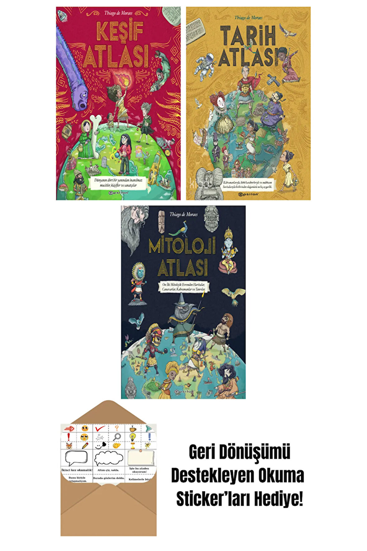 Thiago de Moraes 3 Kitap Seti + Okuma Sticker'ları