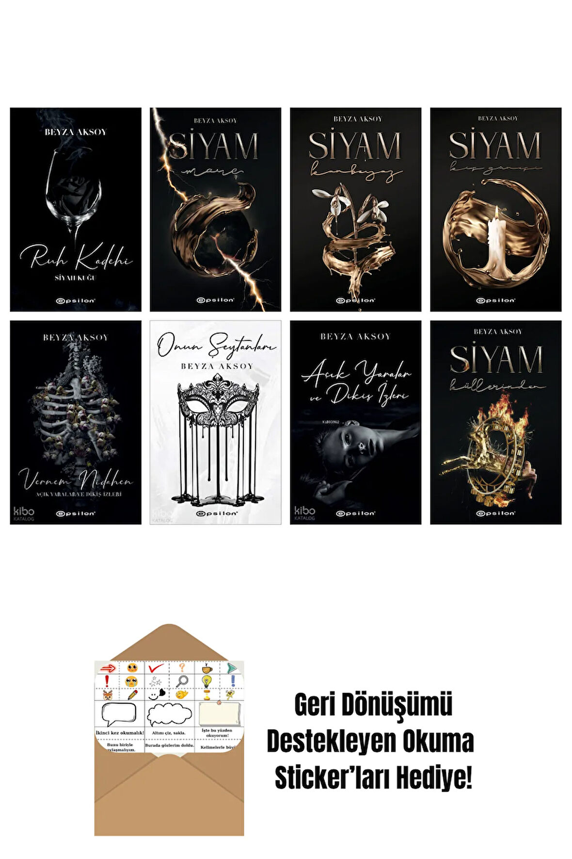 Beyza Aksoy 8 Kitap Seti + Okuma Sticker'ları