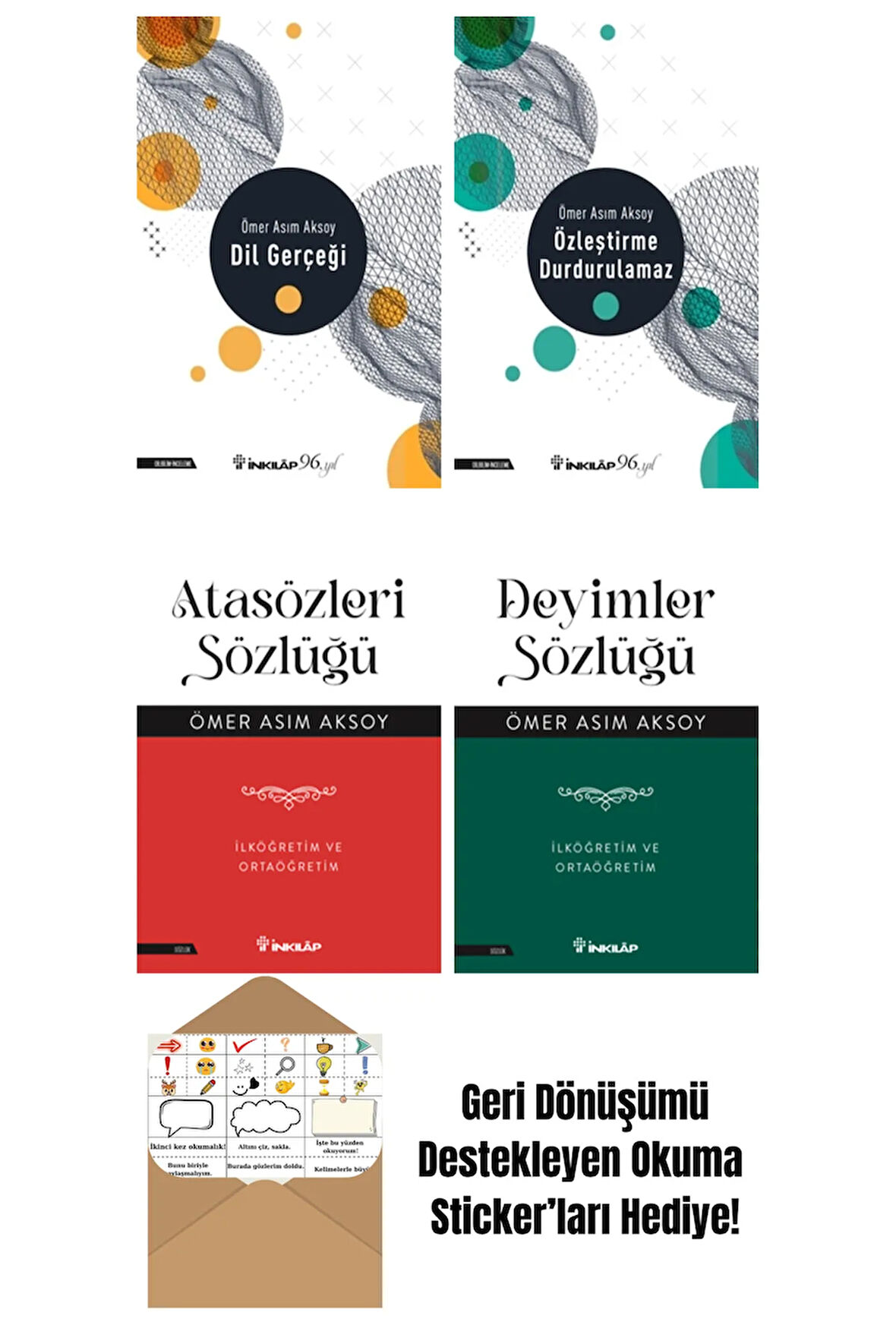 Ömer Asım Aksoy 4 Kitap Seti + Okuma Sticker'ları