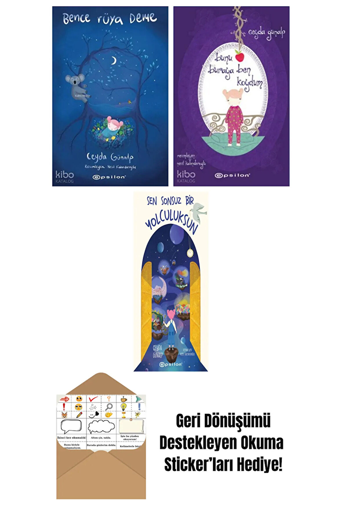 Ceyda Günalp 3 Kitap Seti + Okuma Sticker'ları