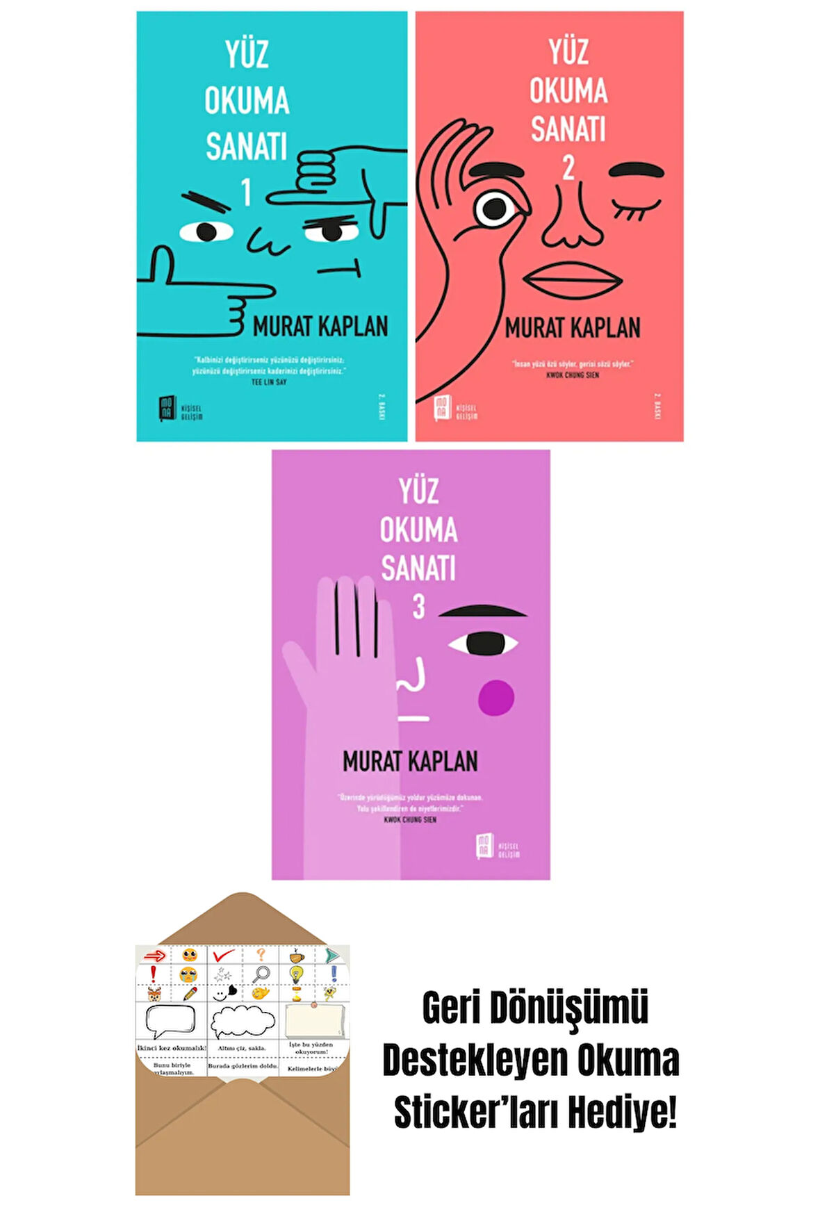 Yüz Okuma Sanatı 3 Kitap Set + Okuma Sticker'ları